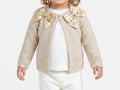 Cardigan with 2 Big Bows - Beige