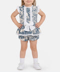 Baby Girl Isadora 2-Piece Romper Set - Dusty Blue