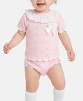 2-piece Spanish Knitted Set - Baby Pink