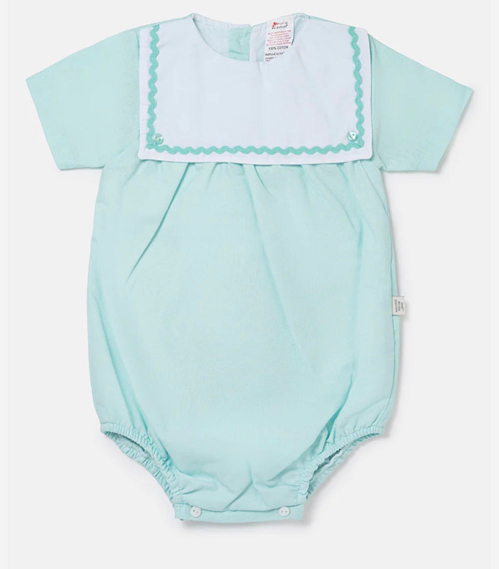 Baby Boy Oscar Romper - Mint Green