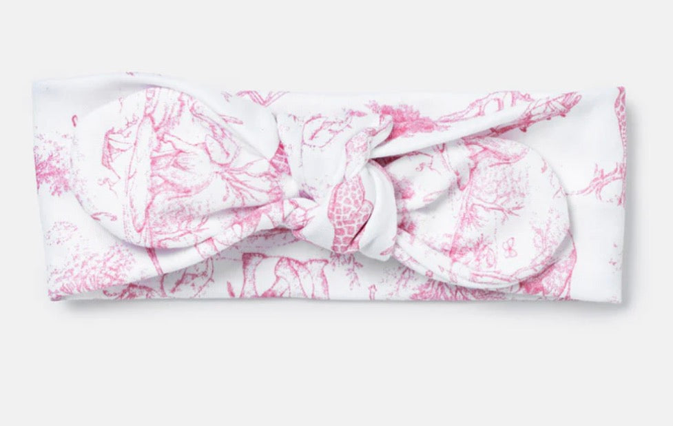 Baby Girl Safari Collection Cotton Headband - Baby Pink