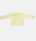Baby Girl Cardigan with 2 Big Bows - Lemon Yellow