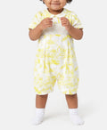 UNISEX - Safari Smocked Romper - Lemon