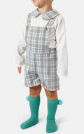 Baby Boy 2-Piece Romper Set - Grey & Mint