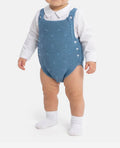 Baby Boy Knitted 2-Piece Knitted Romper & Shirt Set - Blue