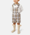 Baby Boy Sergio Collection 2-Piece Romper Set - Beige