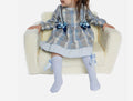 Baby Girl Tartan Spanish Dress-Baby Blue