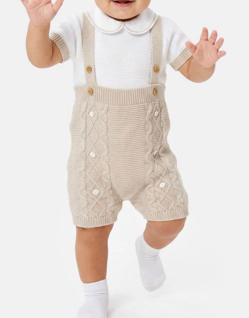 Baby Boy 2-piece Spanish Knitted Set - Beige