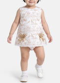 Baby Girl Top & Bloomers Set Safari Style - Beige