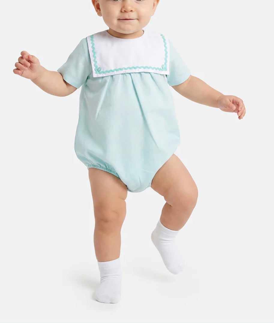 Baby Boy Oscar Romper - Mint Green