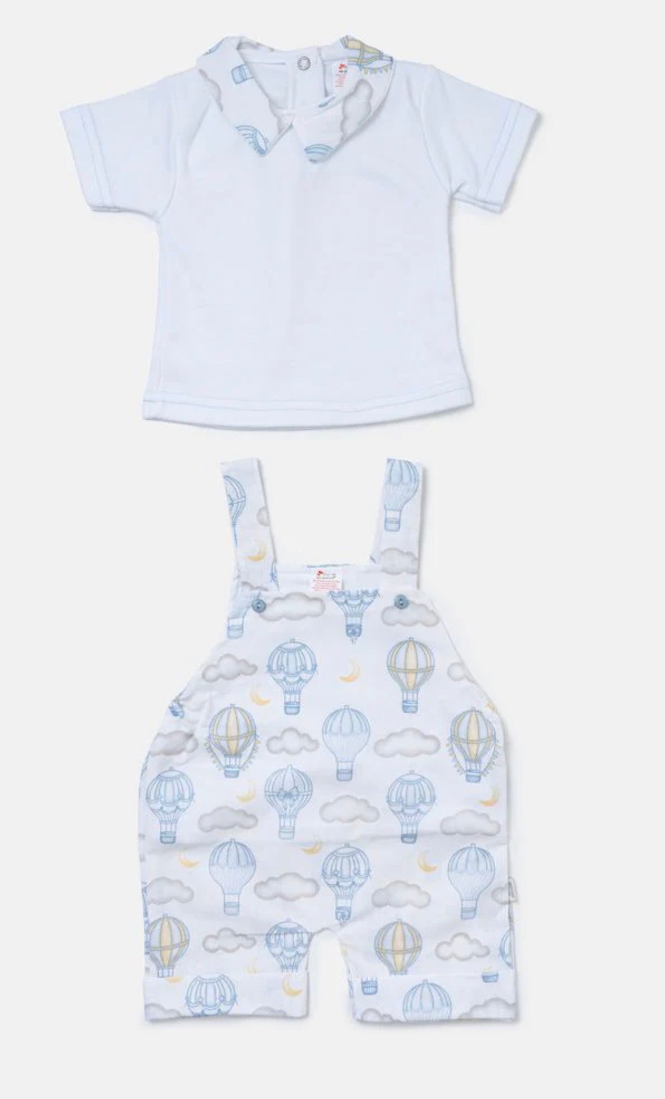 Baby Boy - Hot Air Balloon Romper Set - Blue