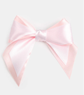 Baby Girl Satin Double Bow Hairclip - White & Baby Pink