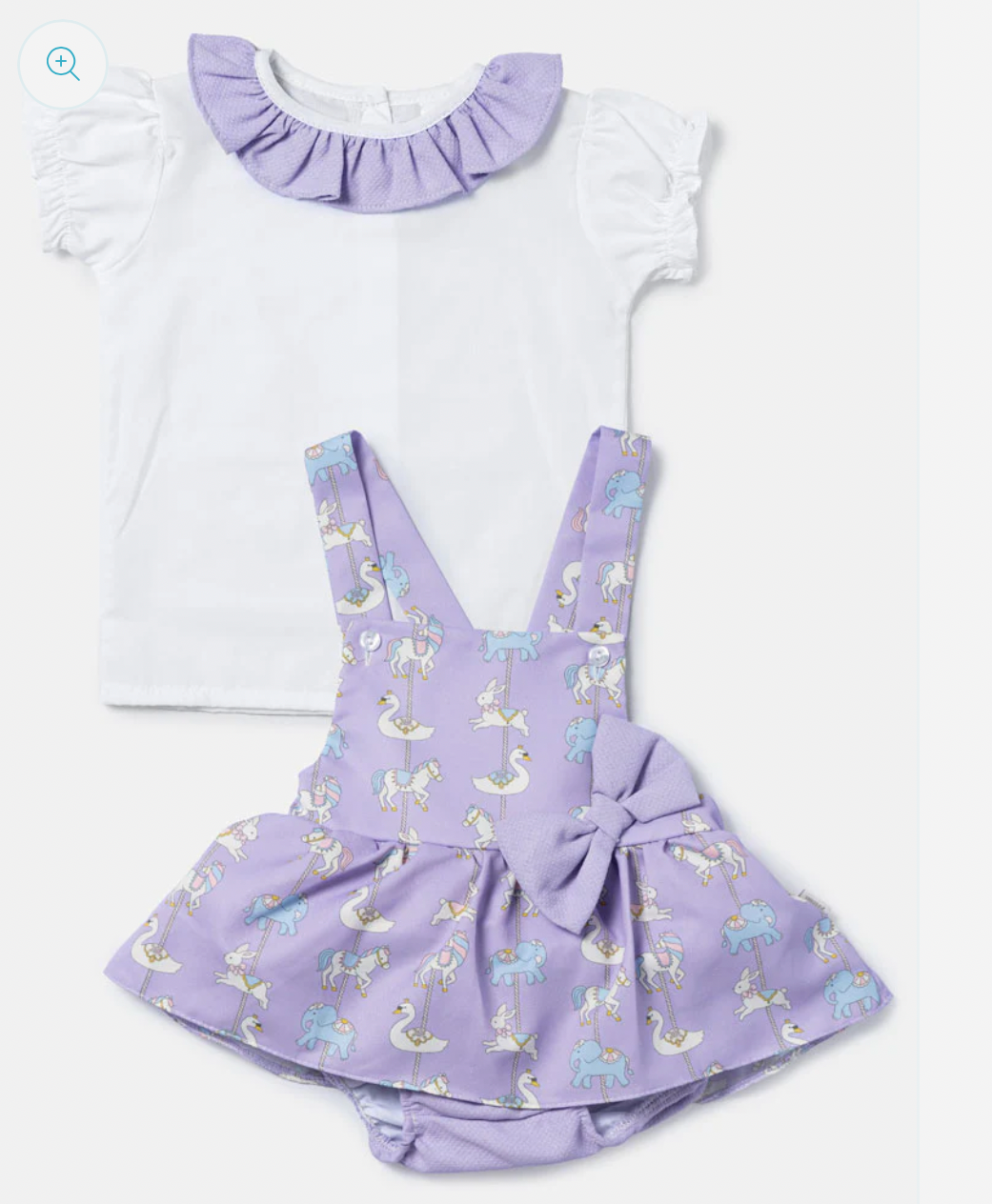 Baby Girl Carousel Romper 2-Piece Set - Lilac
