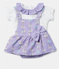 Baby Girl Carousel Romper 2-Piece Set - Lilac
