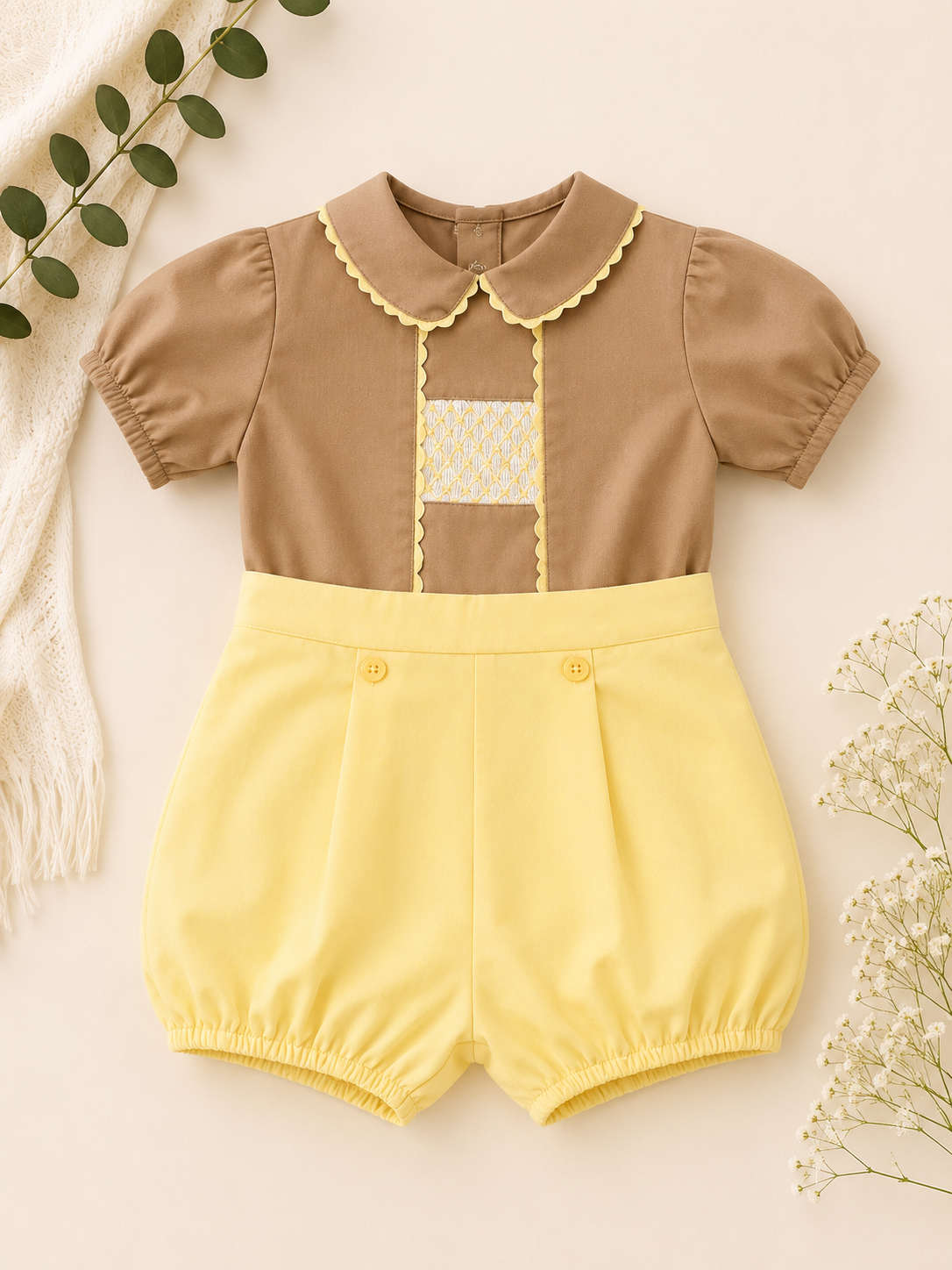 Teddy Lemon Drop Romper