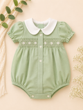 Willow Sage Smocked Romper